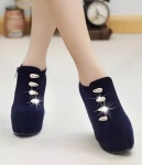 Blue Scrub High Heel Boots Import