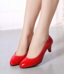 Red Korean Style Office Shoes