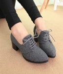 Gray Korean Style Office Shoes