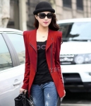 Premium Zipper Blazer Import JC828 Red