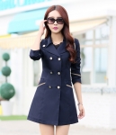 Premium Long Coat Import JC860 Navy