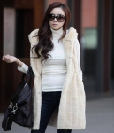 Long Winter Vest Import JC887 Beige