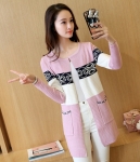 Cardigan Coat Korea Import JC896 Pink