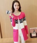 Cardigan Coat Korea Import JC901 Dark Pink