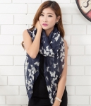 Butterfly Shawl JY58304 Dark Blue