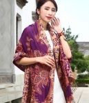 Premium Pashmina Syal Import JY58396 Purple