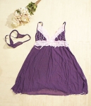 Silk Lingerie Import LG227 Purple