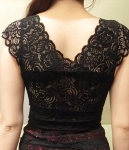 Lace Bra Vest LG84 Black