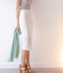 Lace Skirt SK137 White