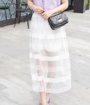 Gauze Skirt Import SK161 White