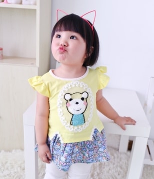 Dress Anak Anak Imut KD40 Yellow - Tamochi